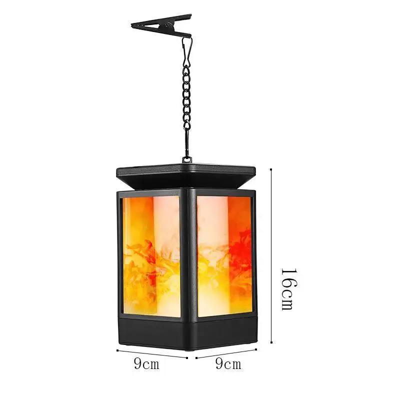 Outdoor Solar Flame Chandelier, Jardim, Gramado, Paisagem, Quadrado, 99LED