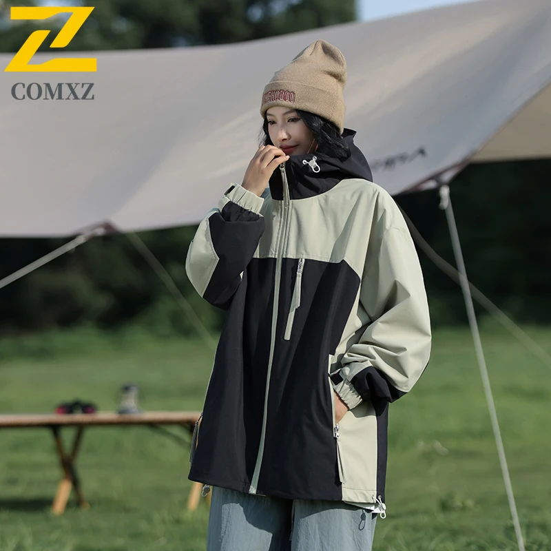 

2025 New Men's and Women's Charge Jacket Fashion Windproof Waterproof Breathable Hooded Coat Outdoor Camping Hiking Windbreaker