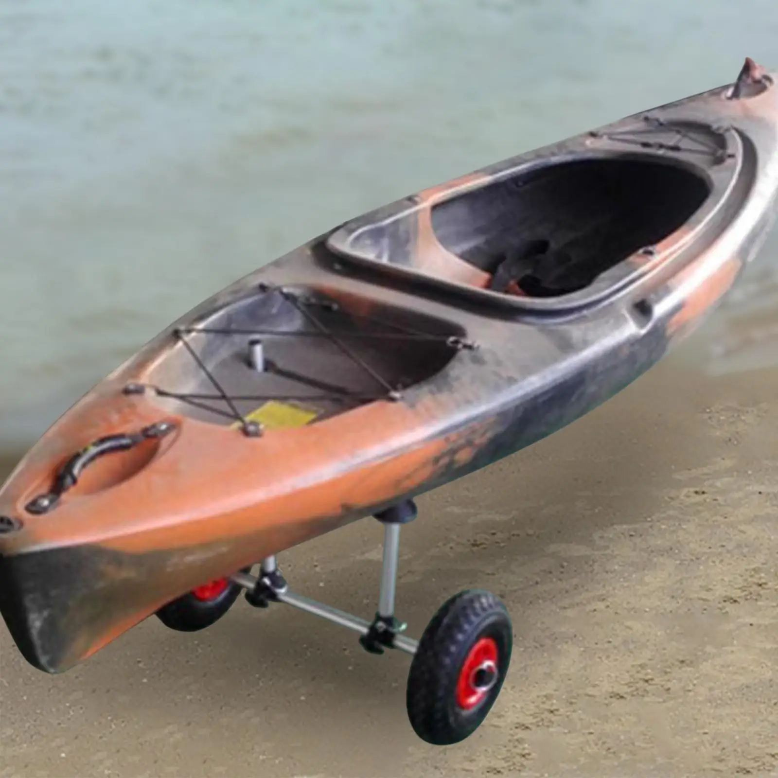 عربة كاياك عربة كاياك دوللي بعجلات، مريحة، مدمجة خفيفة الوزن، حامل عربة شديد التحمل للزورق، لوح مجداف #3