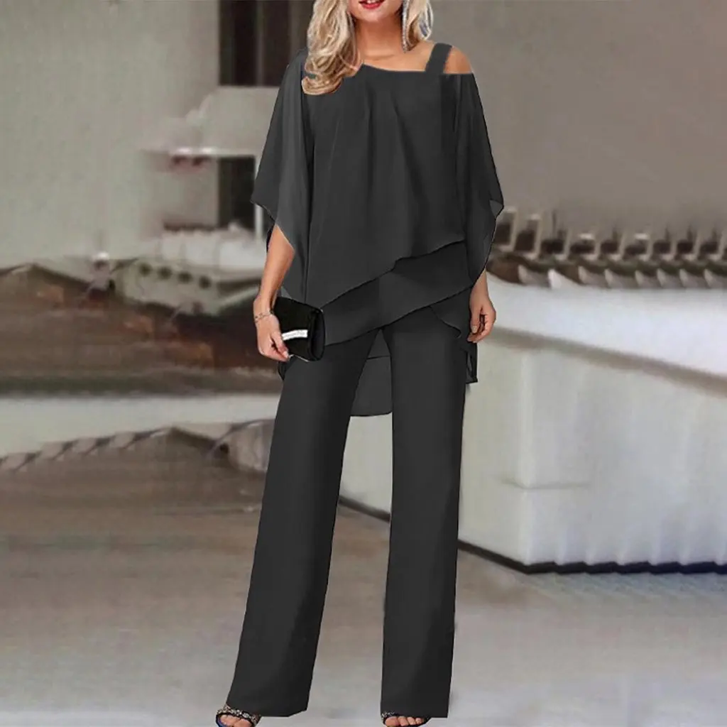 

Women's European And American Fashion Solid Color Loose Casual Bat Sleeve Suit Independent Station New