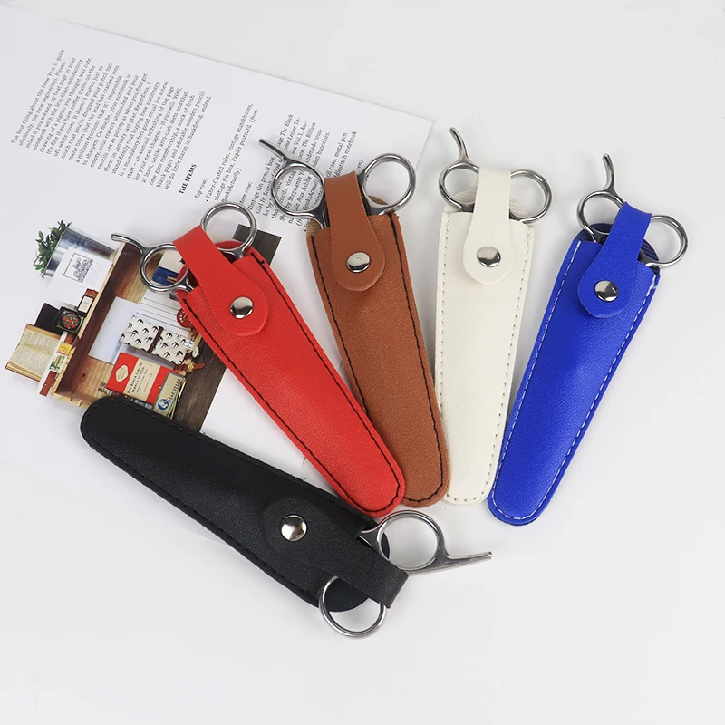 Schutzbezug für Friseurscheren, aus PU-Leder, tragbare Schutztasche für Friseurbedarf. – Detail 2