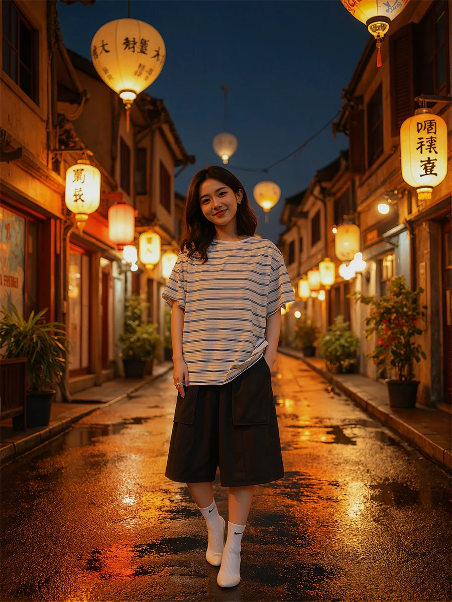 ワイドレッグ カップルズ ショーツ レディース バギーショーツ 韓国風 人気 スポーティ ランニング エラスティックウエスト 夏 ジム ファッション トレンド ガールズ ストリート