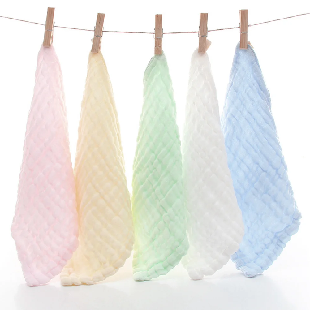 6 шт. детские хлопковые полотенца со слюной, марлевый платок, мягкие нагрудники, впитывающие полотенца для лица, детские носовые платки для младенцев