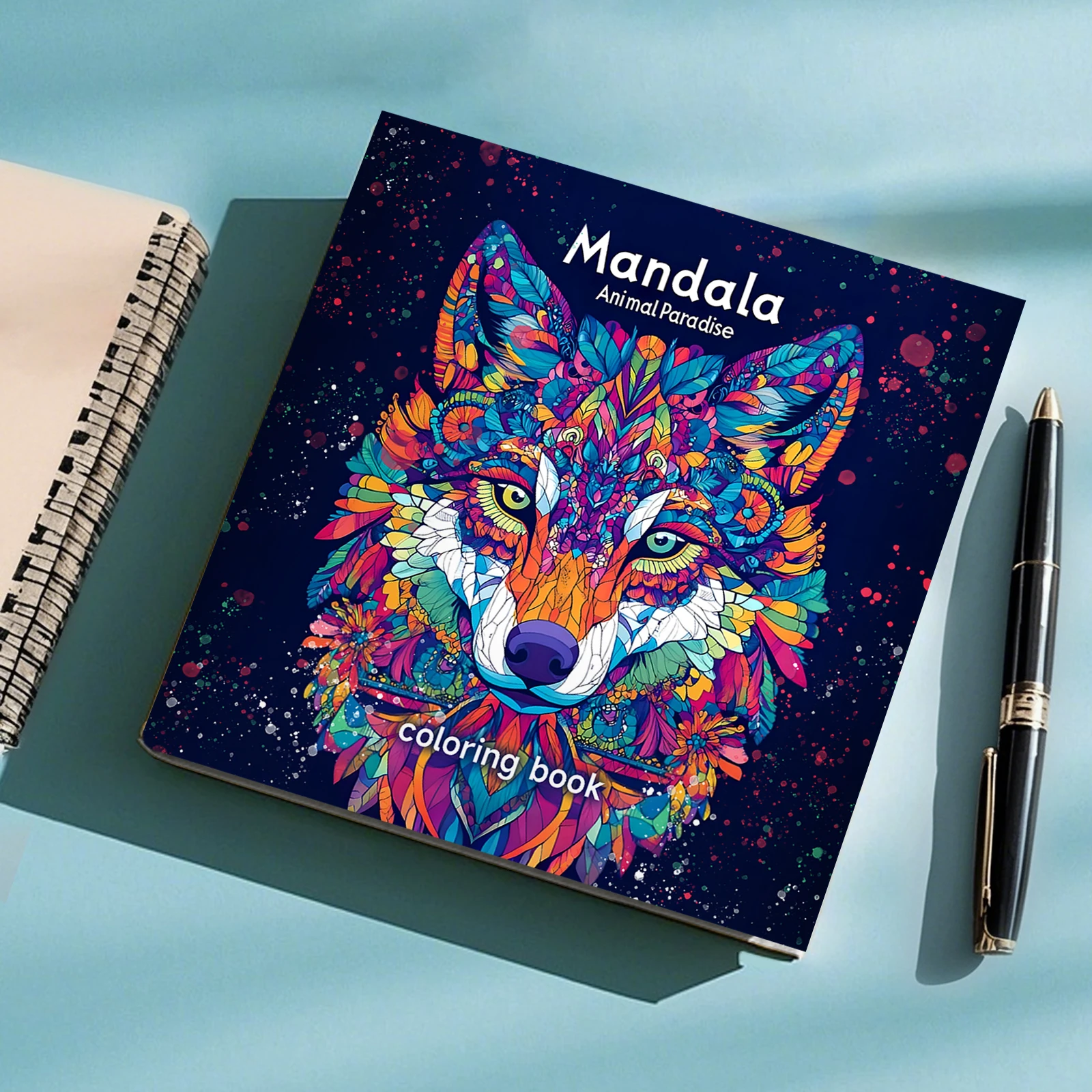 ماندالا الحيوان الجنة الفن كتاب التلوين 24 صفحة هدية لحفلة عيد ميلاد تخفيف التوتر قتل الوقت الكتابة على الجدران اللوحة الرسم