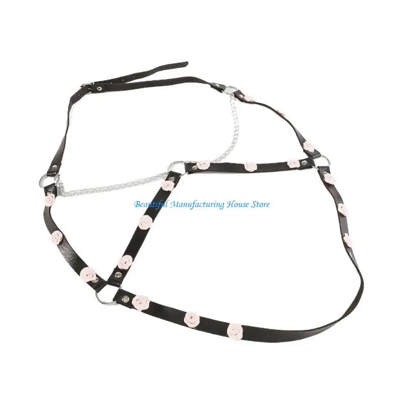 

E56A Fashionable Floral Chain Neck Boay Chain Unique Sexy Underwear