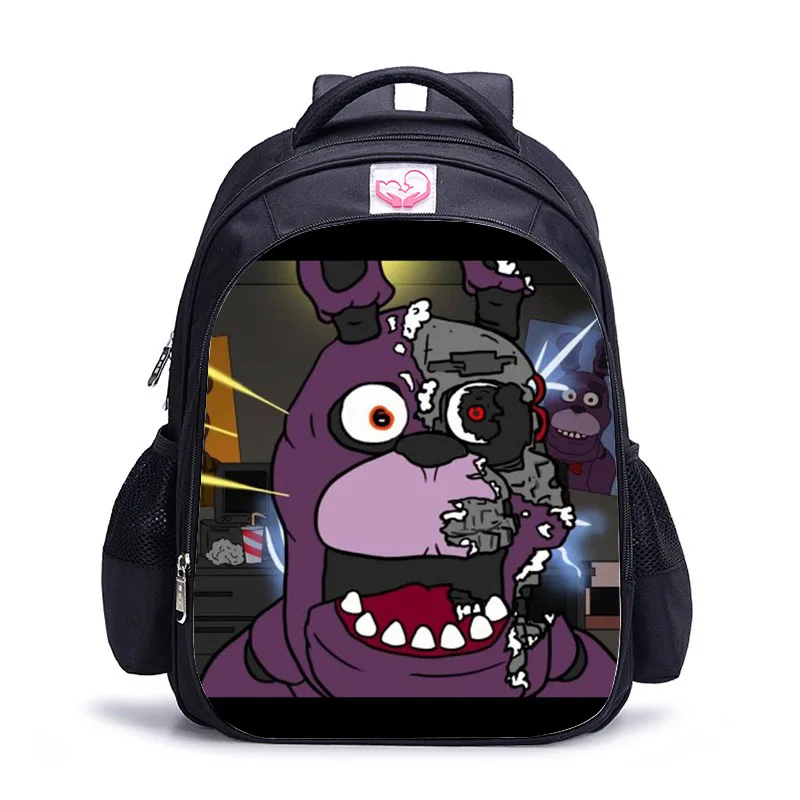 FNAF 초등 학교 가방, 소프트웨어 백팩, 만화 프레디 베어, 십대 어린이용 학교 가방, Mochila Escolar, 16 인치