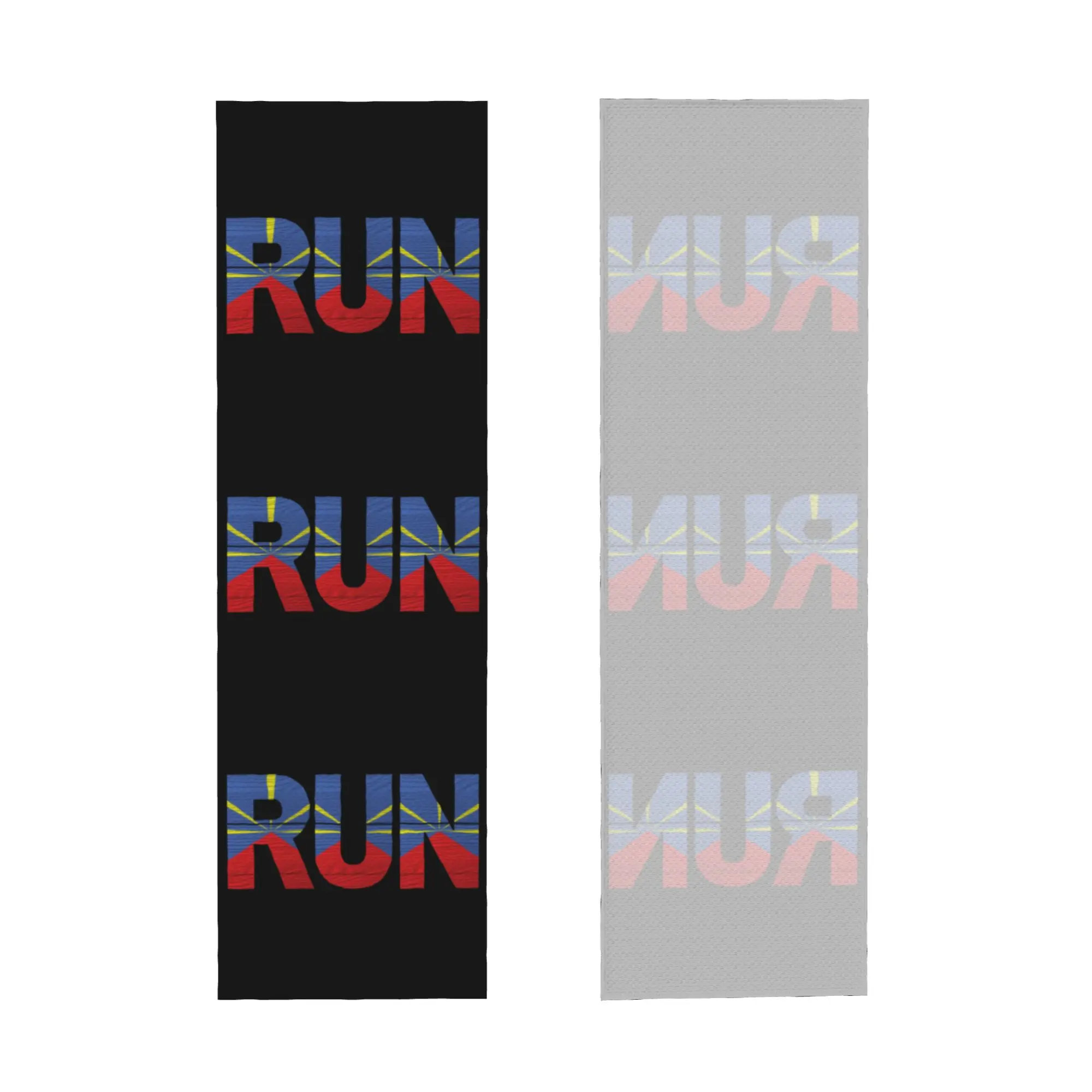 Reunion Island Flag 974 Cold Exercise Towel  Yoga And Fitness Running Outdoor Activities Travelling Swimming Camping Towels