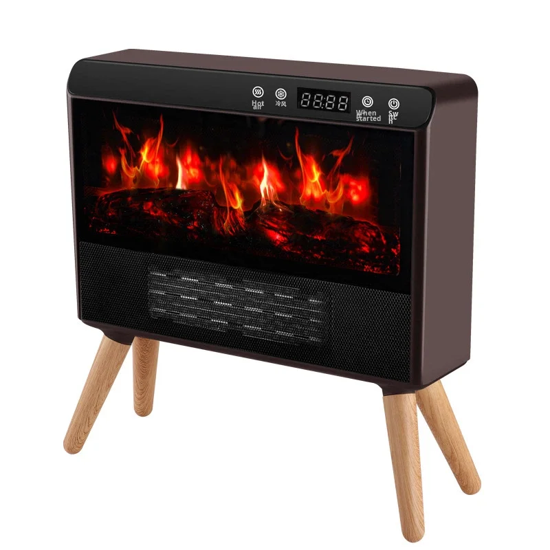 Home Small Wall Mounted LED Flame Electric Fireplace Heater with Remote Control Household Use 1500W Class a Energy Efficient