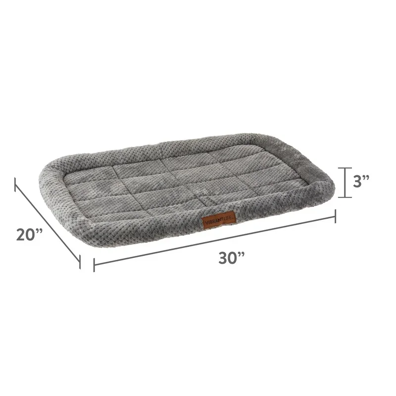 Alfombrilla acogedora para caja de perros, soporte acolchado reforzado de espuma de felpa, cama lavable para mascotas, se adapta a caja de 30 pulgadas