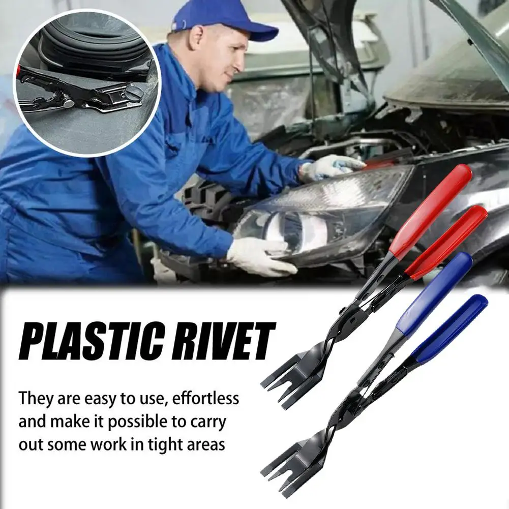 Auto Headlight Opening Pliers Trim Clip Removal Tool Plastic Rivet Buckle Remover Door Panel Pliers Heat-Treated Steel Car Tool - view 3