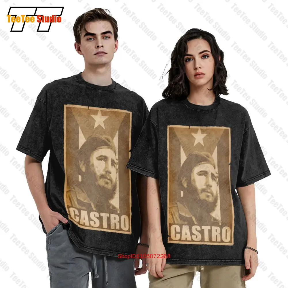 Fidel Castro Propaganda Poster Vintage Oversized T-Shirt LVFN