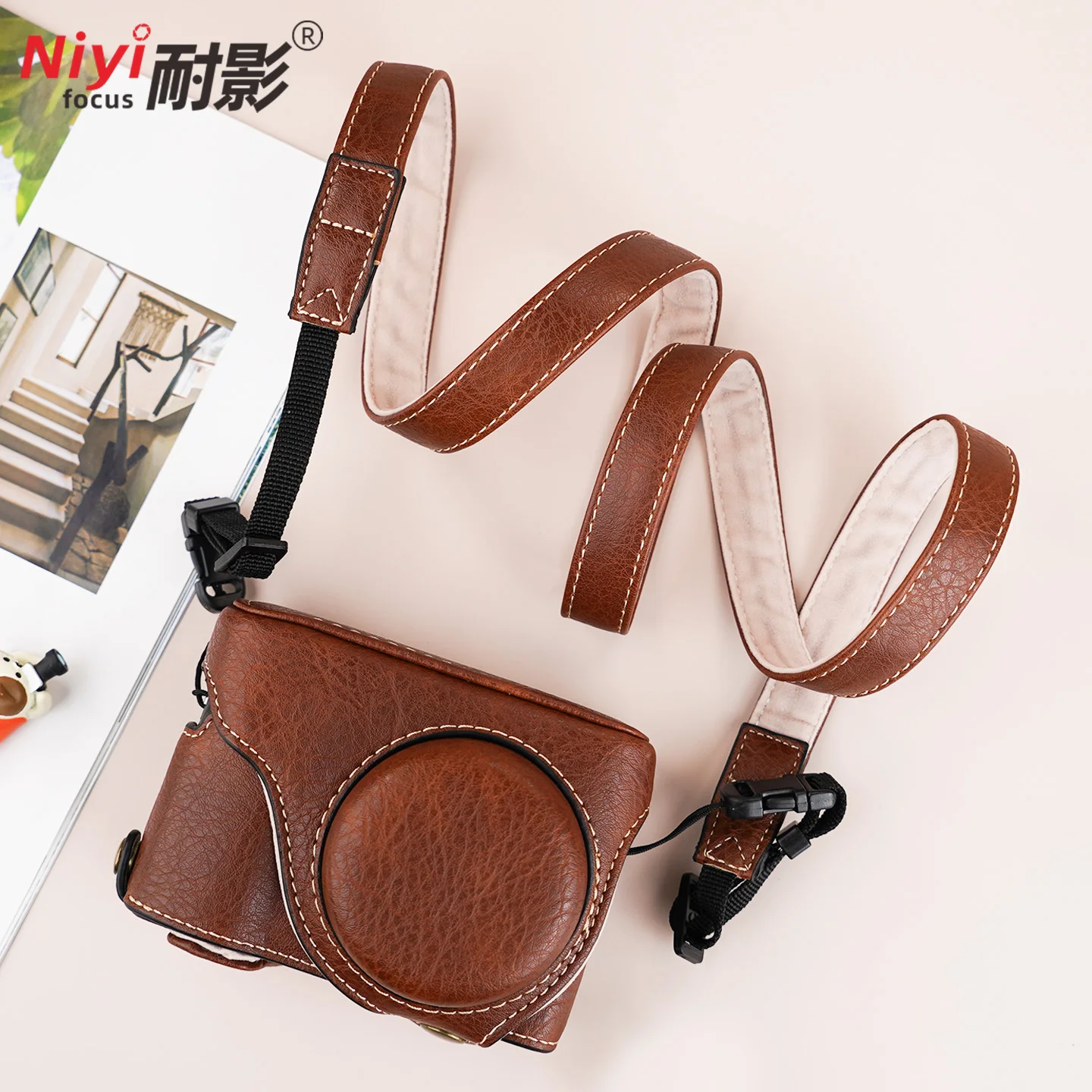 لباناسونيك لوميكس DC-ZS99 تيار مستمر TZ99 حافظة كاميرا حقيبة ريترو جلدية الغطاء الواقي بطارية فتح أسفل الحقيبة حزام الكتف #3