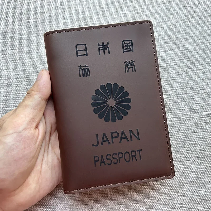 100% Leather Japanese Passport Cover Genuine Leather Japan Passport Cover Covers for Passports Passport Case