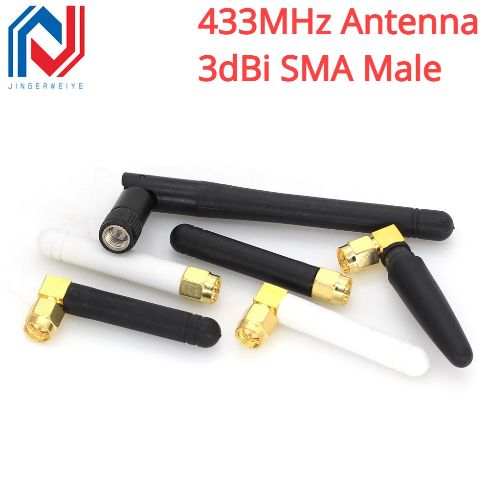 

2PCS 433MHz Antenna 3dBi SMA Male Connector 433 mhz directional antena 433M waterproof antenne for Lorawan