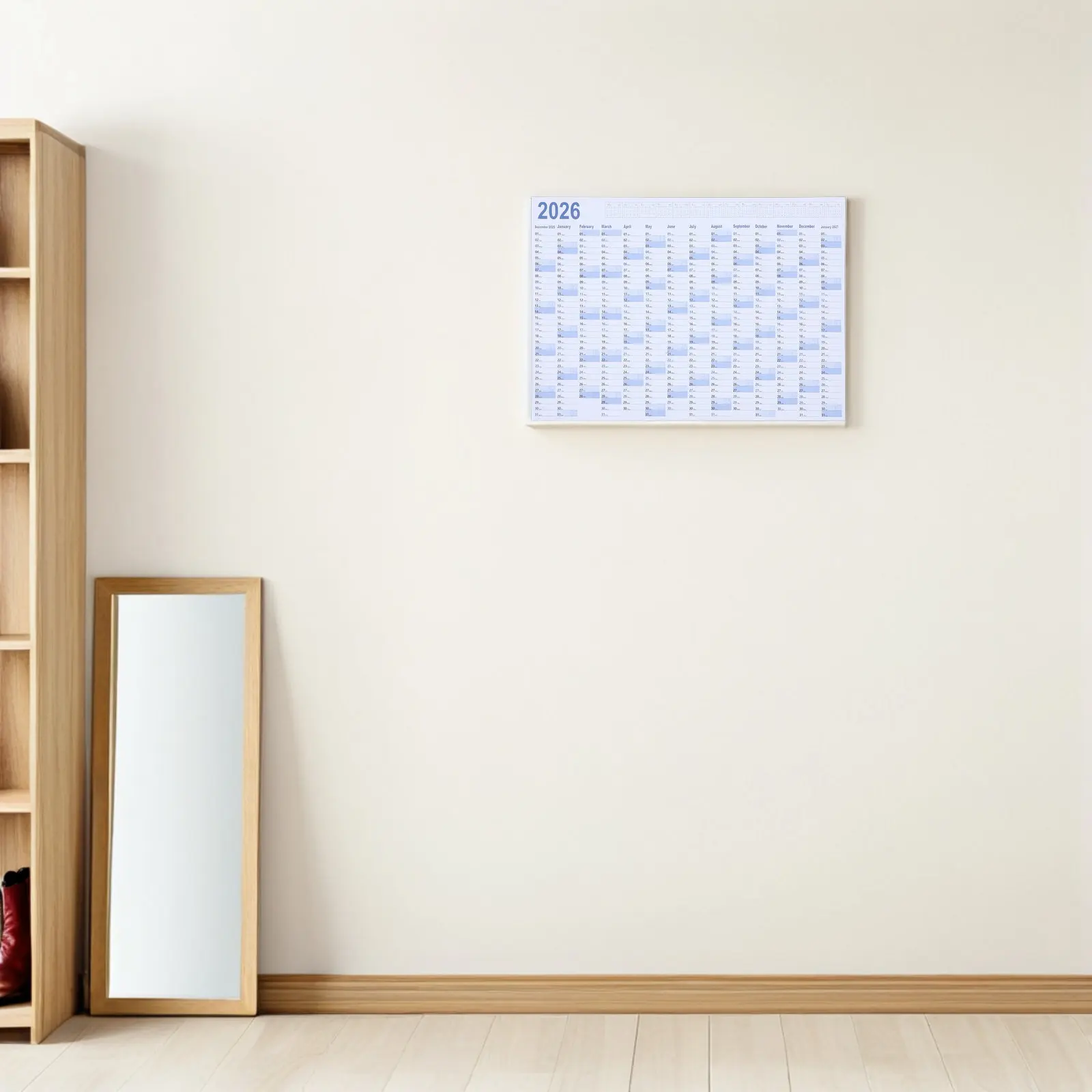 

2Sets Large Wall Calendar 2026 Jumbo Yearly Planner Minimalist Design Writable Surface Annual Monthly Planning Poster Family