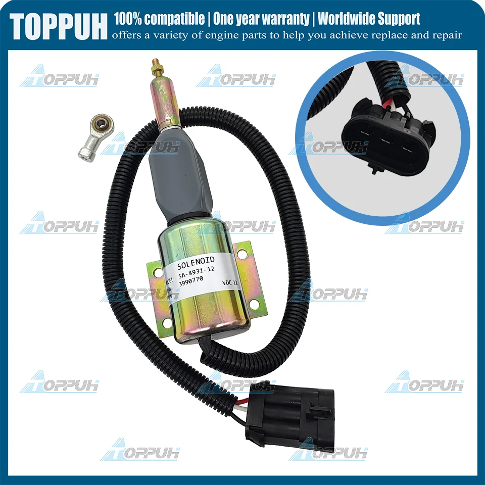 SA-4931-12 3990770 12V New Fuel Shutdown Solenoid For Cummins