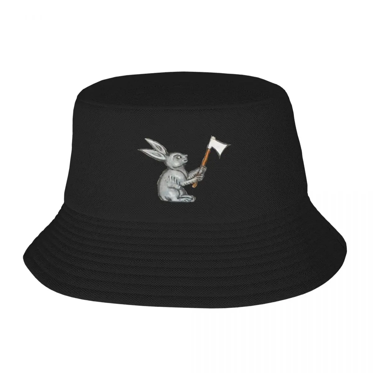 

Peace Was Never An Option One medieval rabbit art Bucket Hat |-F-| custom Hat sun hat For Men Women's