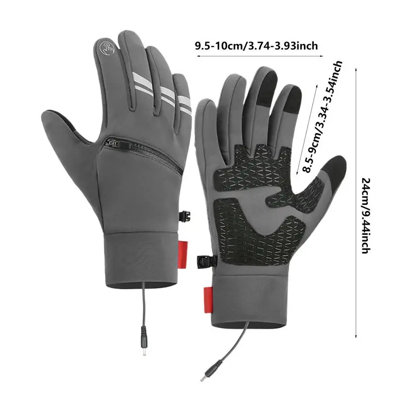 Luvas aquecidas para homens luvas de aquecimento usb para ciclismo tempo frio touchscreen luvas à prova dwaterproof água aquecidas snowboard para