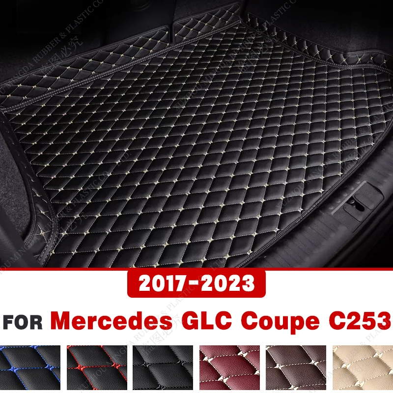 

Для Mercedes-Benz GLC Class Coupe C253 2017 2018 2019 2020 2021 2022 2023 коврик в багажник автомобиля 3D дизайн нескользящие аксессуары