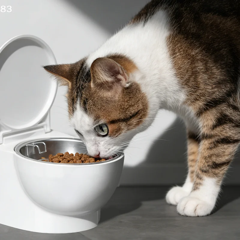 Bebedero para Gatos con Forma de Inodoro, Dispensador de Agua para Mascotas con Forma de Inodoro para Perros y Gatos, Divertido Bebedero Pequeño para Perros y Gatos con Gravedad Divertida