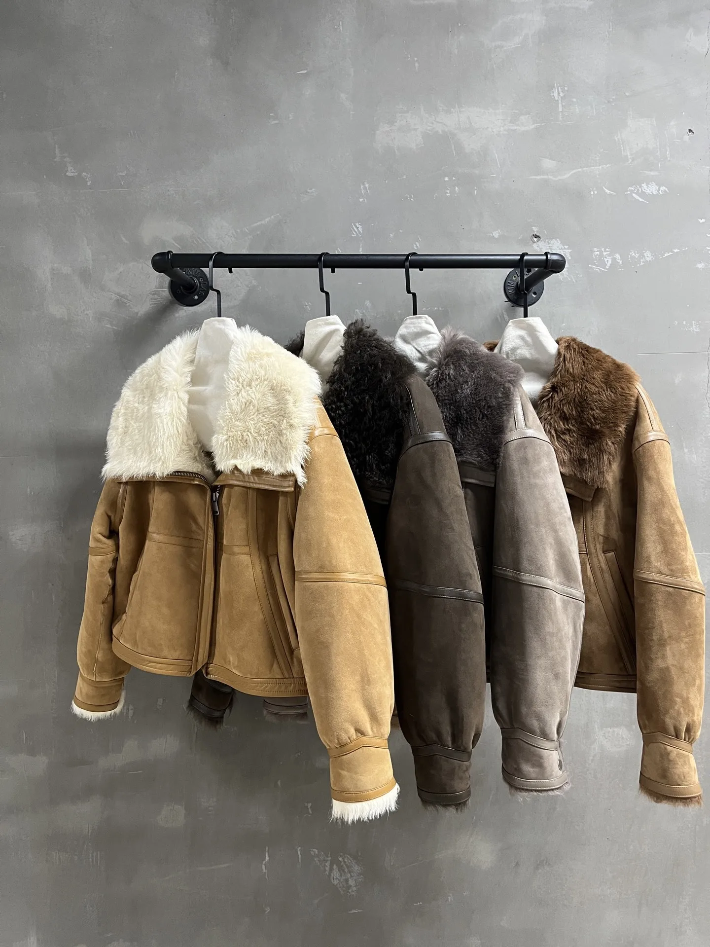 Winter nieuwe Franse retro elegante mode grote kraag geïmporteerd bont geïntegreerde bontjas dameskleding