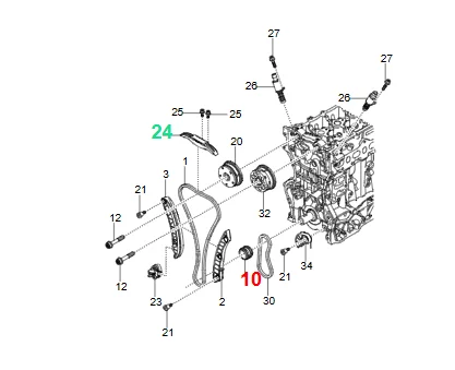 Genuine Timing Chain SPROCKET-CRANKSHAFT For Ssangyong Tivoli/XLV G16F 1730520003