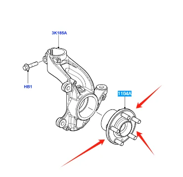 LR 003157 -VLB Ступица подшипника переднего колеса в сборе для LAND ROVER Freelander 2 2008-2015