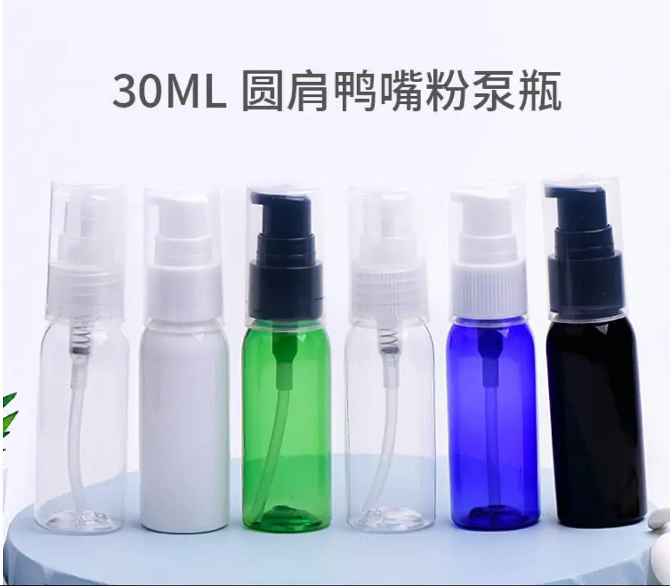 

30ml plastic PET pump bottle emulsion foundation serum toner essence sample testing moisture toilet water lotion mist sprayer