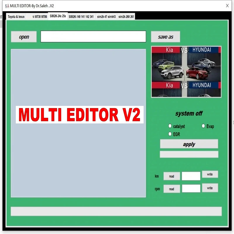 2024 MULTI EDITOR V2 Keygen REMOVER for KIA HYUNDAI EDITOR TOYOTA EDIT Multi Editor Tool