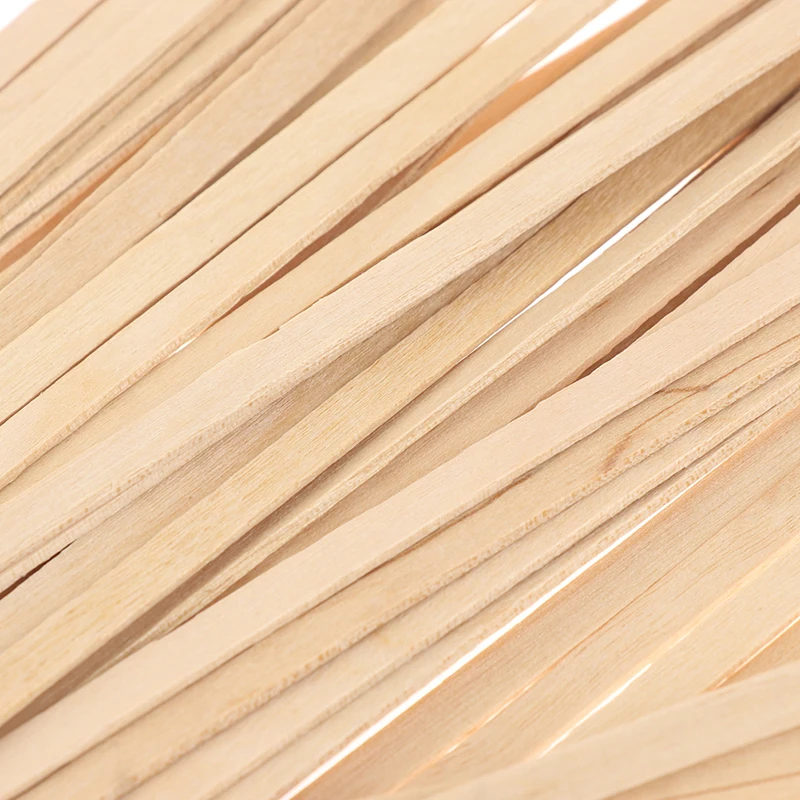 Natural Wood Colored Ice Cream Stick Children's Creative Wooden DIY Handmade Popsicle Stick Mixing Stick Disposable Coffee Stick