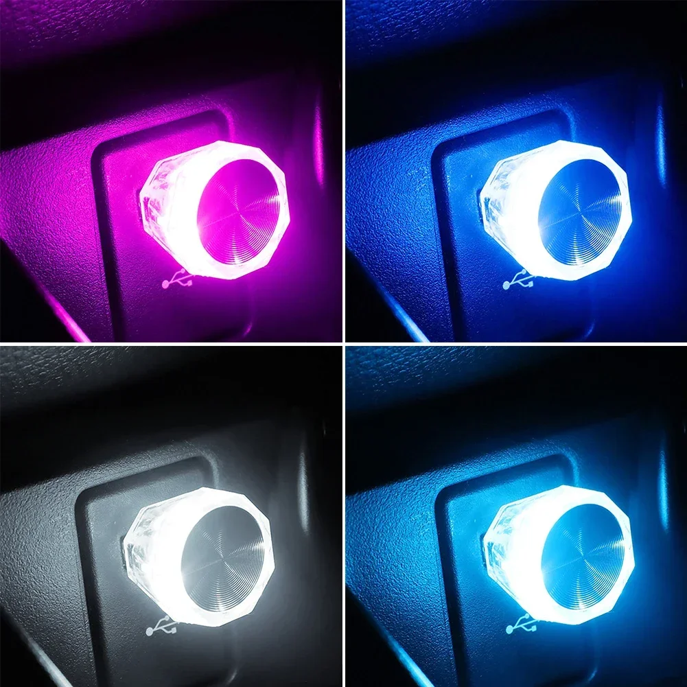 Car LED Atmosphere Light USB Decorative Lamps Auto PC Computer Portable Light Plug Play Ambient for Car Interior Environment