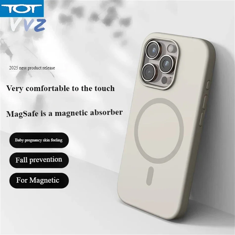 

Official Liquid Silicone For Magsafe Magnetic Case For iPhone 16 Plus 15 14 13 Pro Max Skin-friendly Candy Soft Wireless Cover