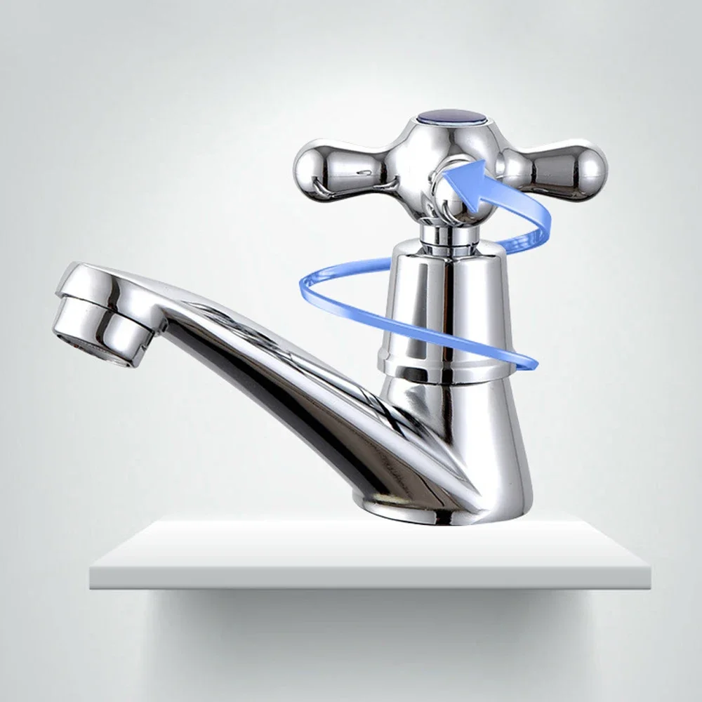 Grifo de lavabo de aleación de Zinc, grifo de agua fría y caliente, grifo de lavabo de cocina, artículos para el hogar de un solo orificio, accesorios de baño