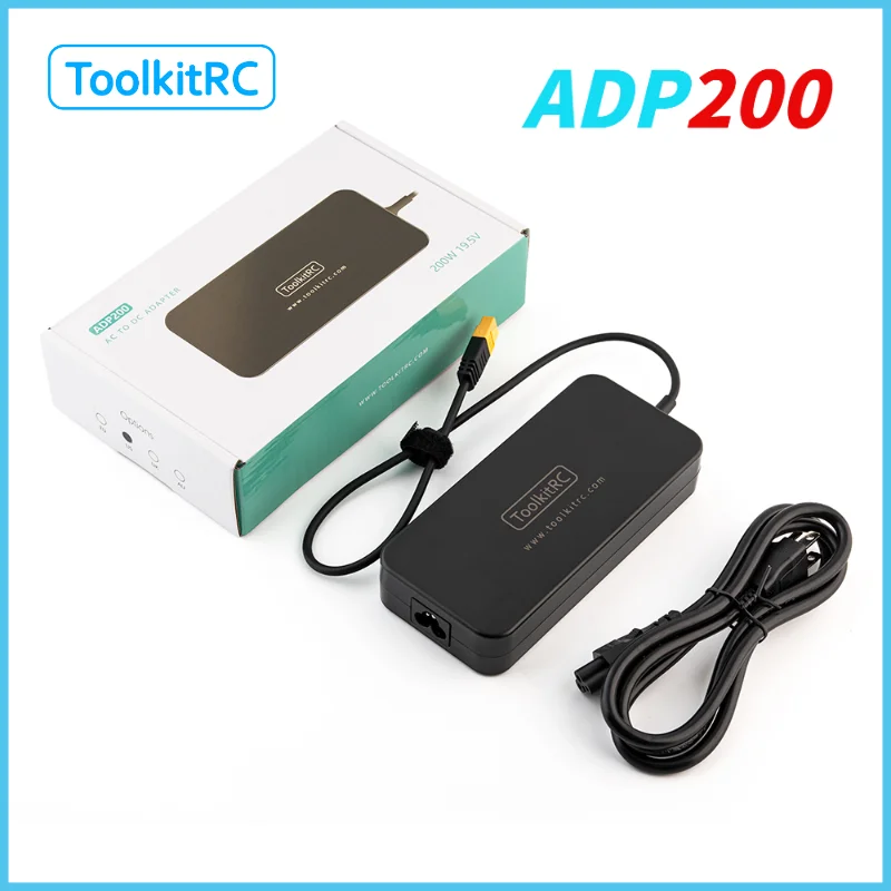 ToolkitRC ADP200 Power Supply Unit Adapter XT60 Output For Rc FPV Car Lipo LiHV NiMh Battery Balance Charger M6D M8P M8D