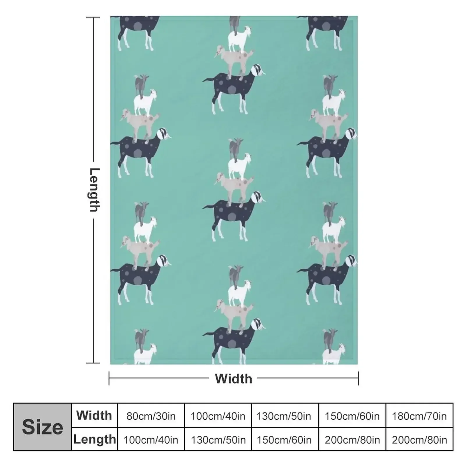 Goat Stack Throw Blanket couch cozy soft plush fuzzy picnic outdoor blanket
