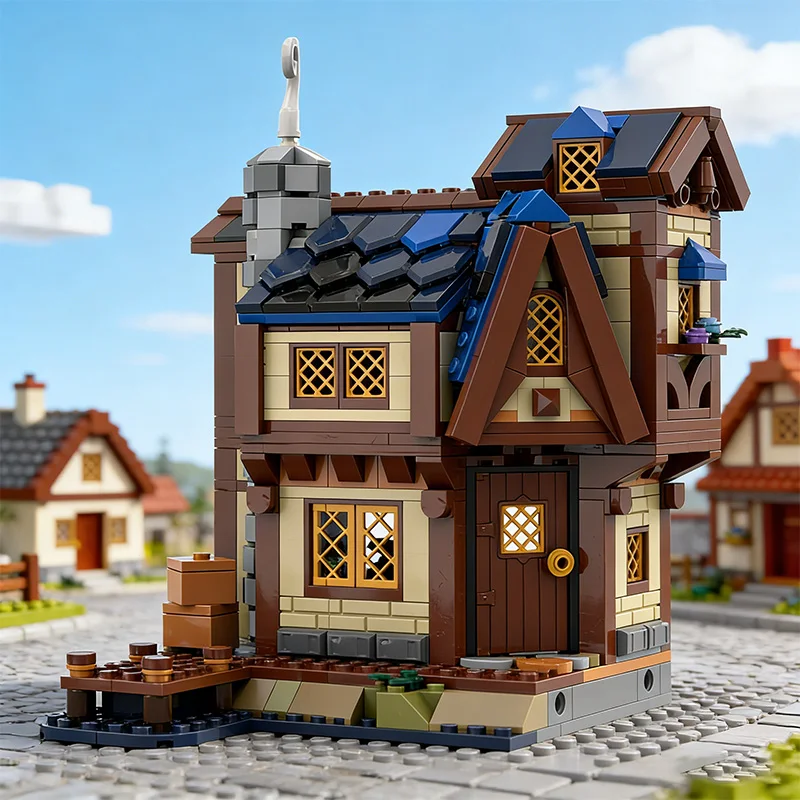618 PCS City Street Upgraded Pub For21348 Dragon Tale MOC Customize Modular Building Block Model Popular DIY Assembly Toy Gift