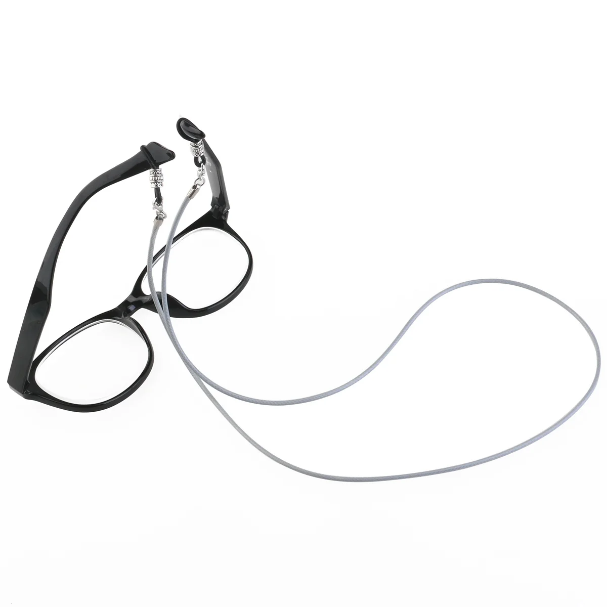 

Wax Eyeglasses Chain Light Grey Adjustable Silicone Ends Metal Coils Great Gift for Friends Wax Eyeglasses Chain