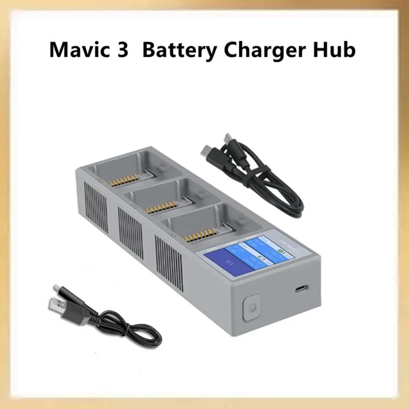 

Зарядное устройство USB для DJI Mavic 3, быстрое зарядное устройство для аккумулятора дрона, USB-концентратор для зарядки с цифровым дисплеем, аксессуары для дронов