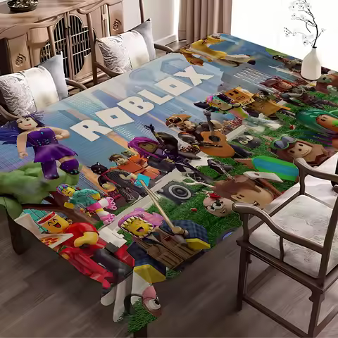 R-Roblox Game Rectangle Tablecloths Printed Table Cloth For Farmhouse Holiday Wedding Party Dining Table Decor