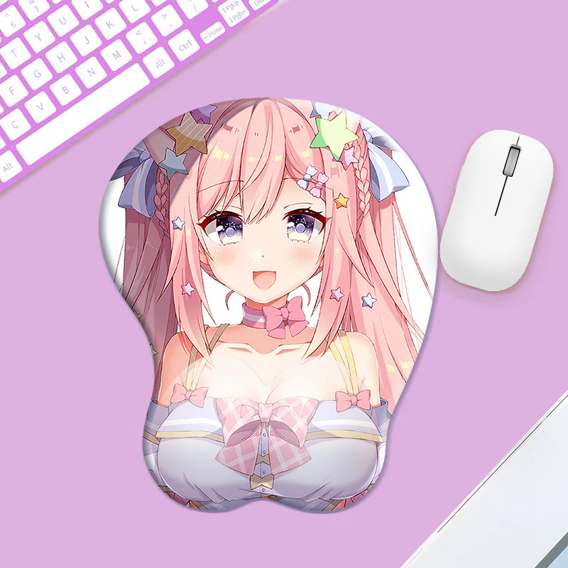 

Аниме 3D коврик для мыши для девочек, противоскользящий кавайный коврик для запястья, клавиатура, офисный игровой коврик для мыши, ноутбук, стол, аксессуары для ПК