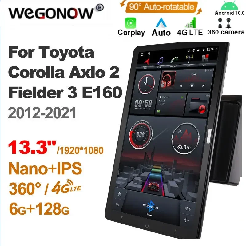 13.3'' Ownice Android10.0 Car Multimedia for Toyota Corolla axio fielder 2015 Auto Radio Audio 4G LTE 360 Optical Coaxial No DVD