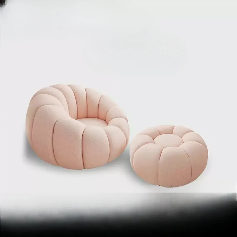 Lazy sofa, balcony, rotating leisure chair, single or double person, pumpkin chair, lamb wool reclining, internet famous stool