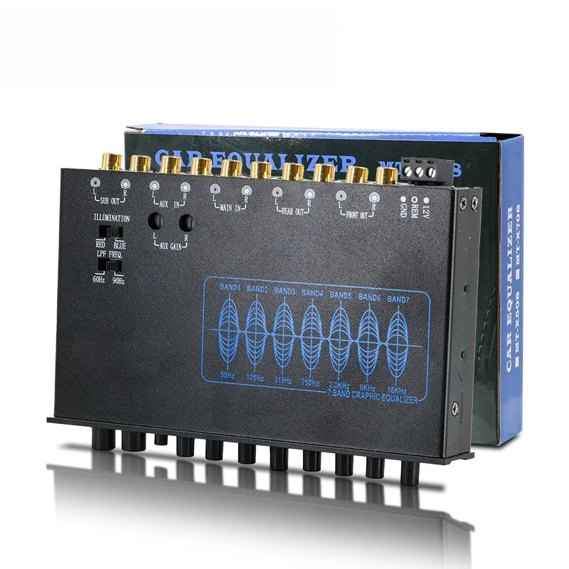 

Car equalizer 7-segment equalizer Car audio EQ tuning divider amplifier Power amplifier