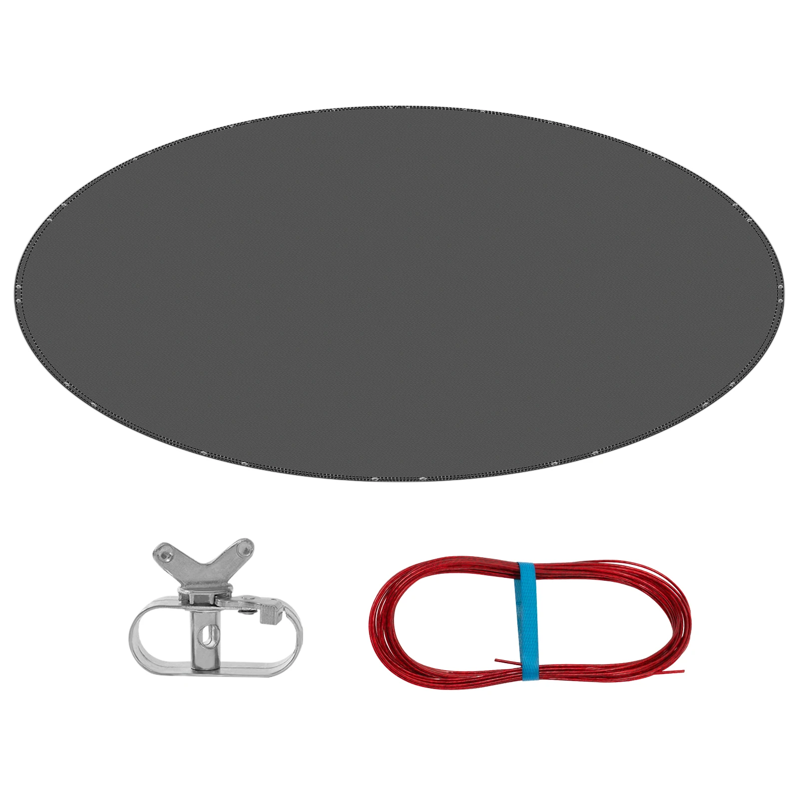 Round/Rectangular Pool Protection Cover Winter Cover Waterproof Solar Tarpaulin with Wire Rope Outdoor Garden