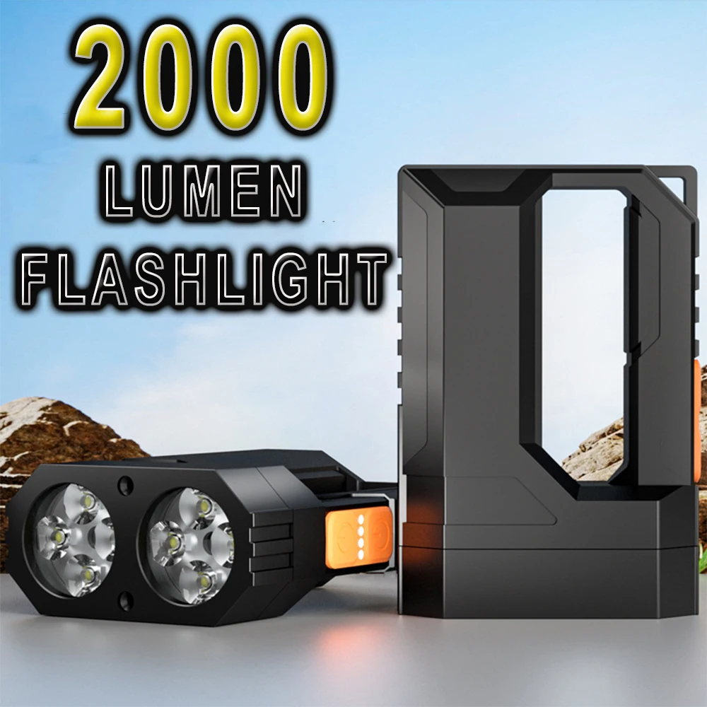 

Tactical Flashlight Dual Dwitch Portable EDC Emergency Lighting Rechargeable Multi-Speed Power Display Flashlight for CS Camping