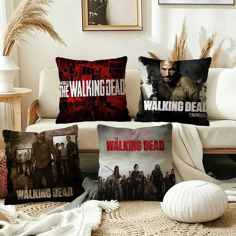 Horror TV The Walking Dead Decorative Room Aesthetics Pillow Case Home Decor Bedroom Sofa Bed Couch Pillow Cover 45x45