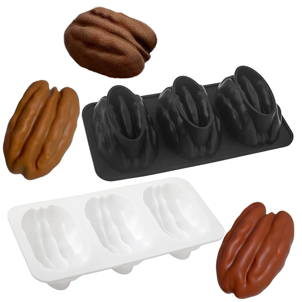 1 or 3-Cell Pecan Nuts Design Silicone Chocolate Mould Silicone Mousse Cake Mold Dessert Tools Kitchen Food Grade Bakeware