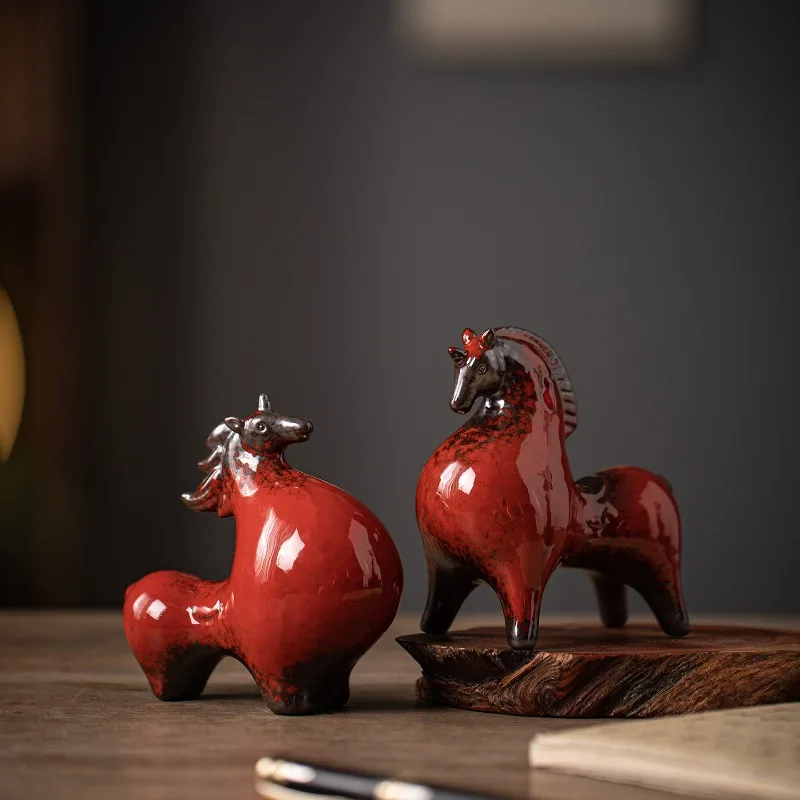 Horse Ceramic Ornaments, Home Decor, Living Room, Foyer, TV Cabinet, Wine Cabinet, Decorative Accessories