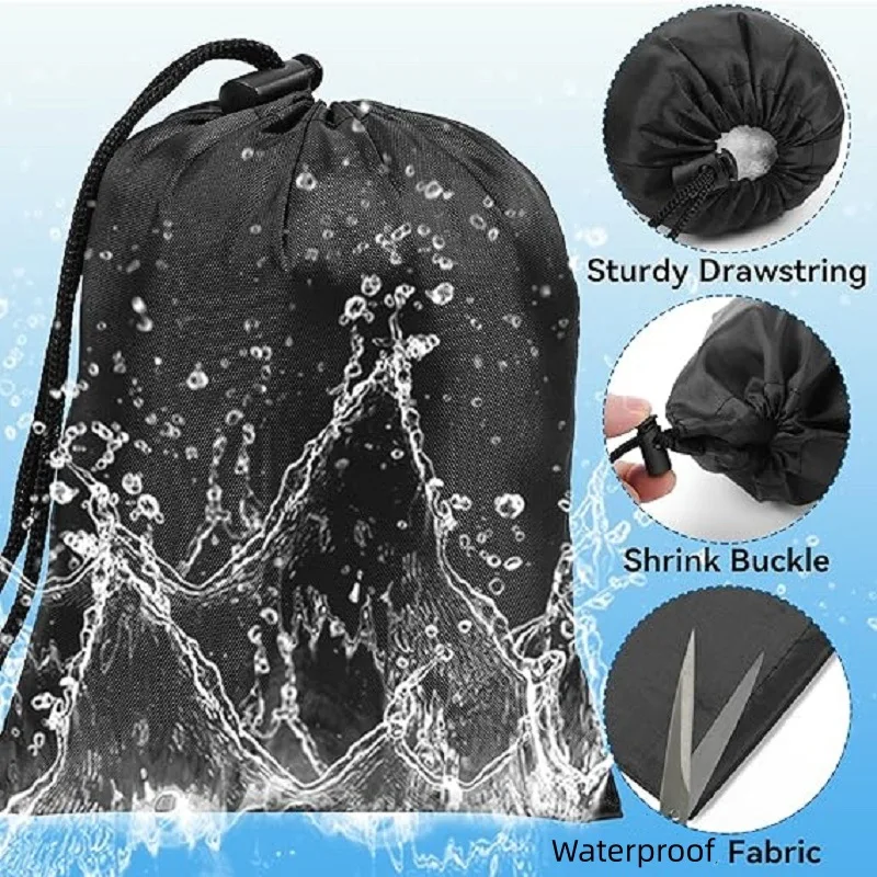 3 Stück verstellbare Bündeltasche, wasserdicht, staubdicht, UV-Schutz-Aufbewahrungstasche, Oxford-Stoff-Kordelzugtasche, Aufbewahrungstasche, kann Kleidung setzen