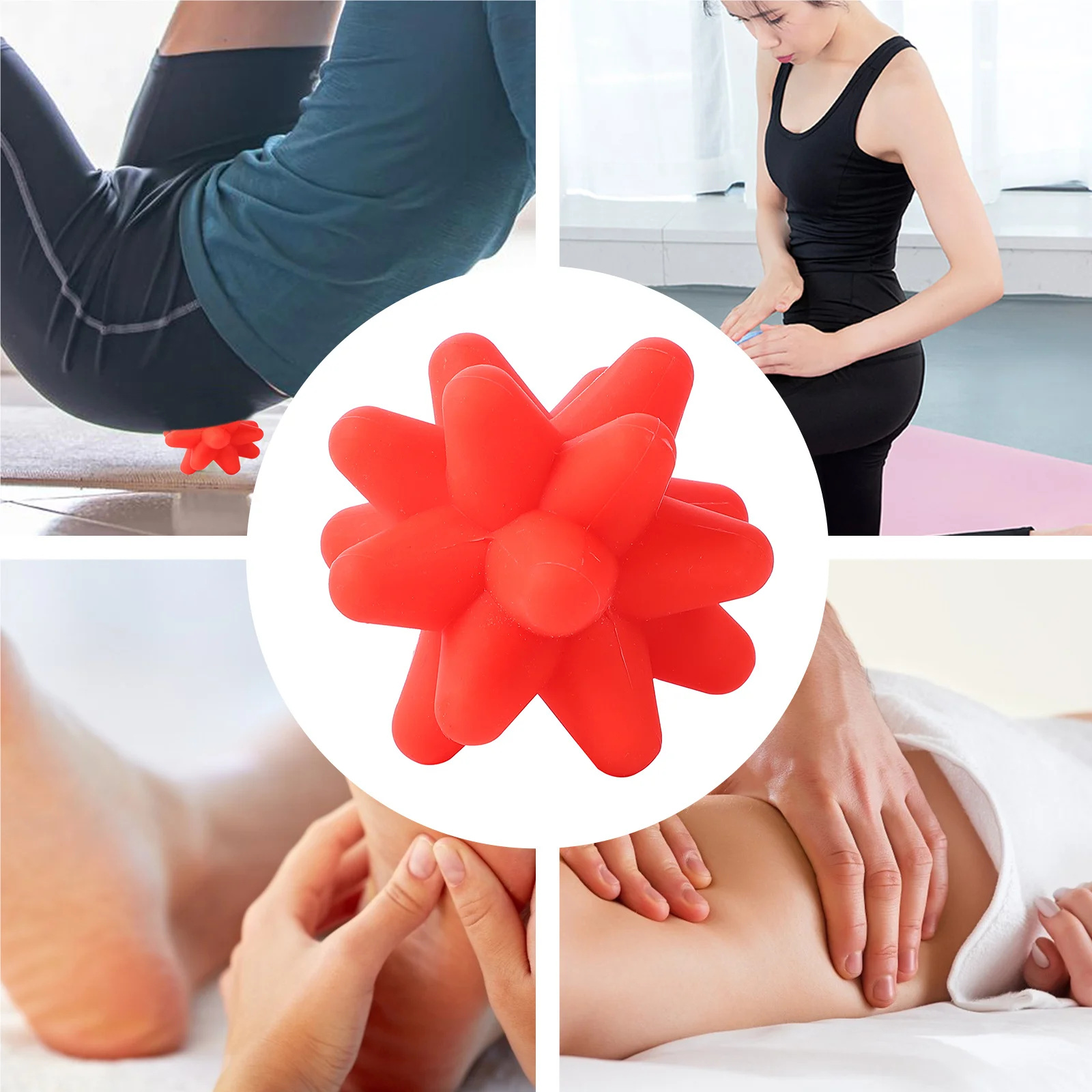 Piłka do ćwiczeń mięśni, elastyczna, silikonowa, do masażu punktów spustowych, do ćwiczeń rąk, piłka do ćwiczeń i relaksu.